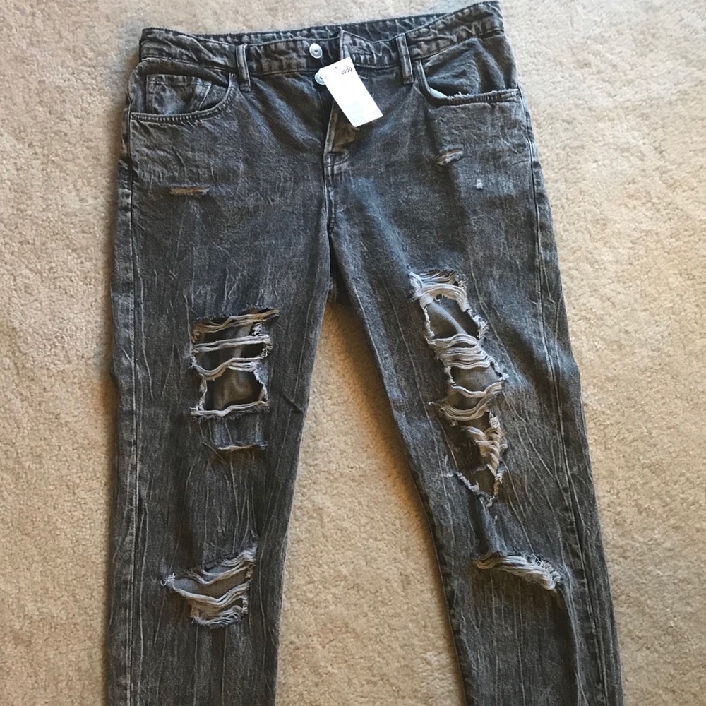distressed jeans